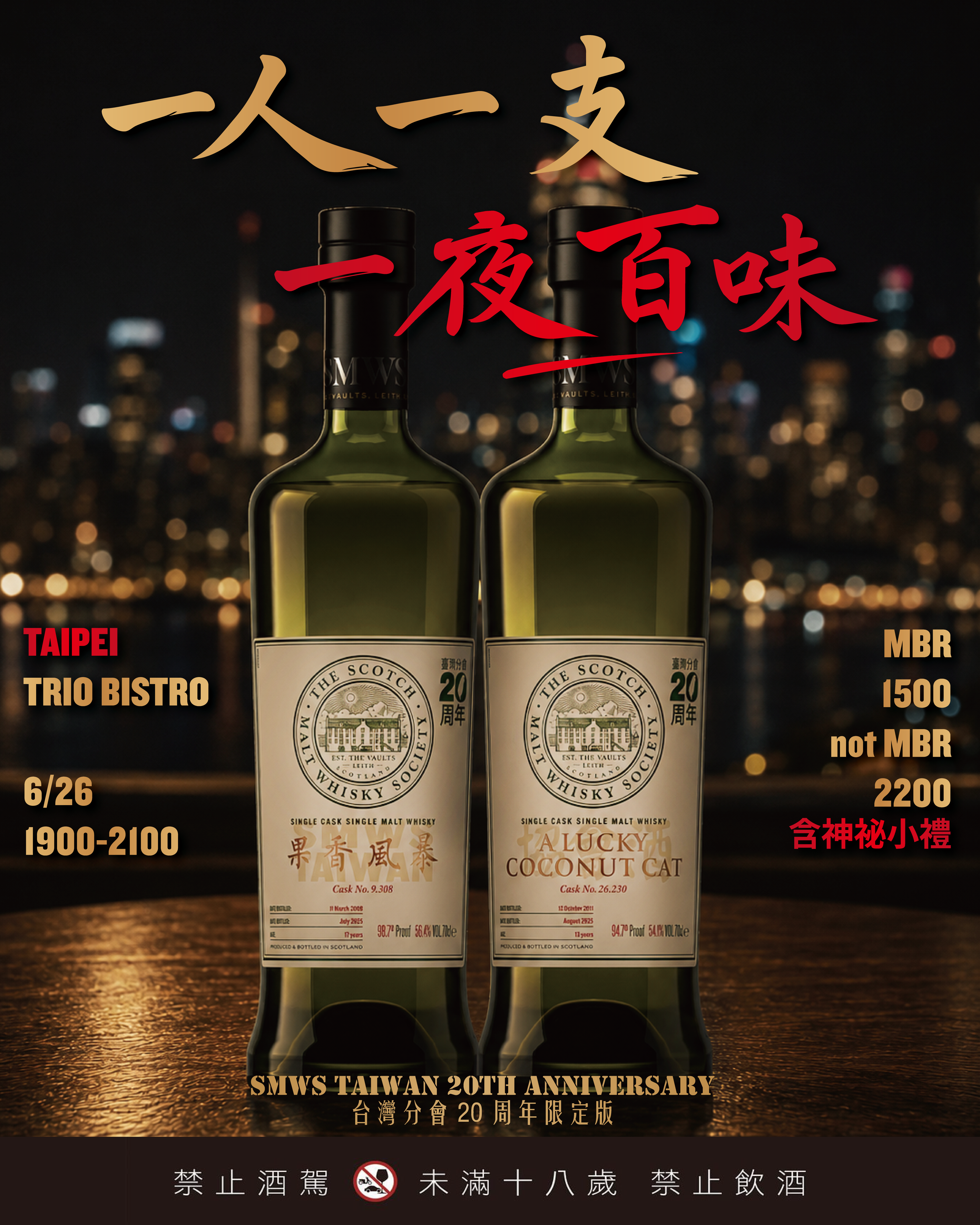 “SMWS Taiwan 20周年 一支會 " IN TRIO BISTRO