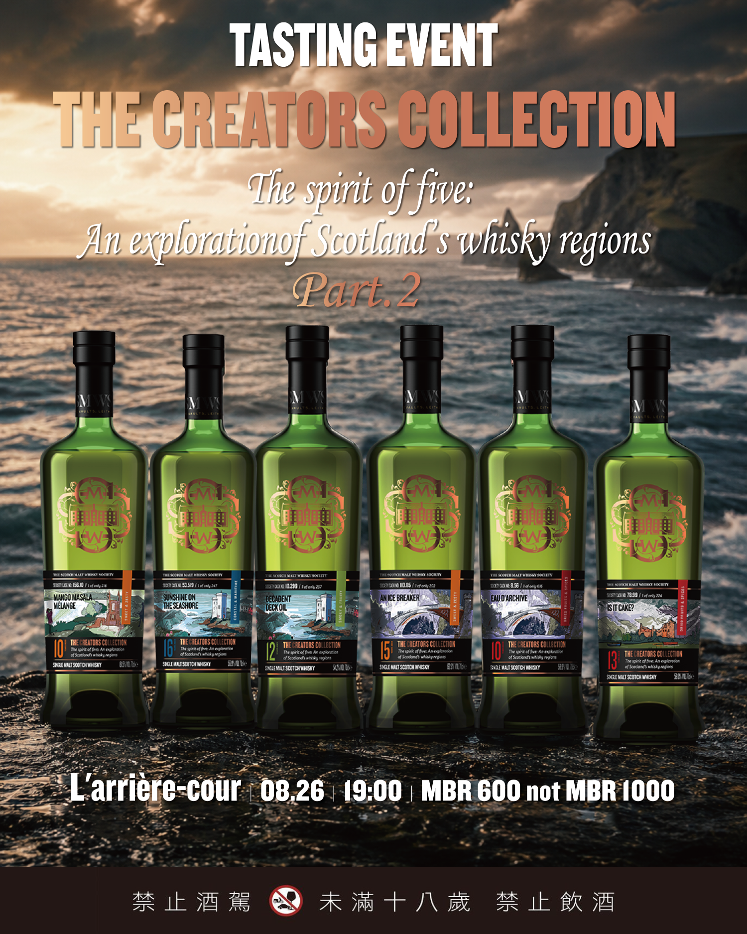 “ Creators collection : 五境之魂：探索蘇格蘭威士忌五大產區 Pt.2“ 品酒會 IN 後院安和