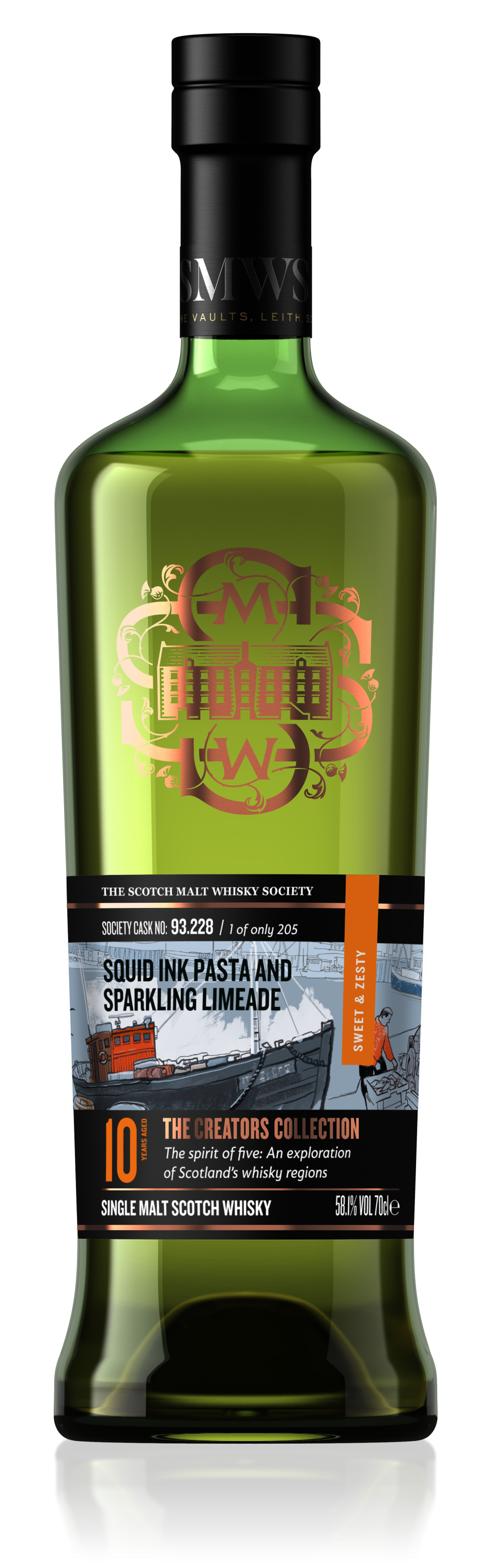 93.228 Squid ink pastaand sparkling limeade